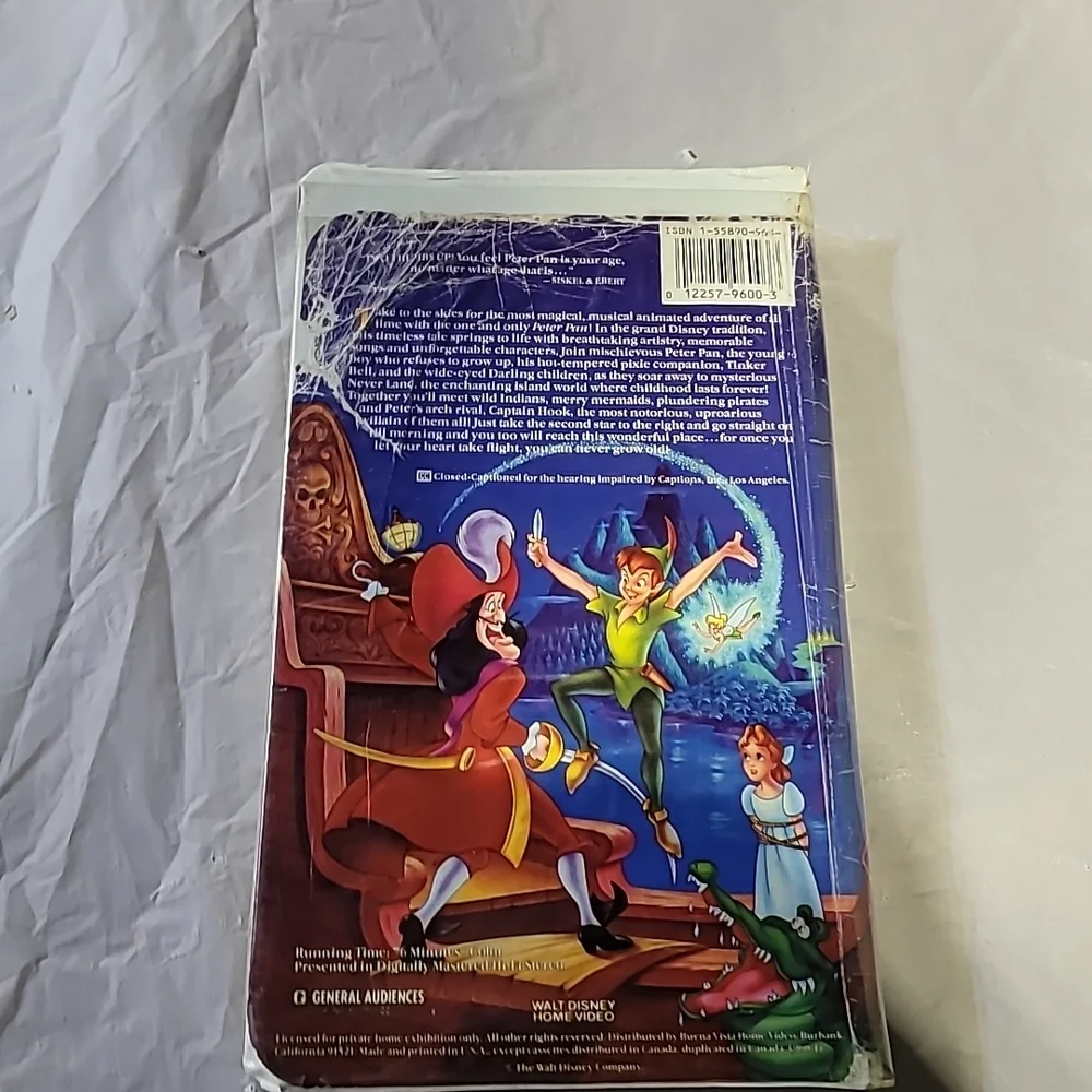 Disney Peter Pan VHS Tape